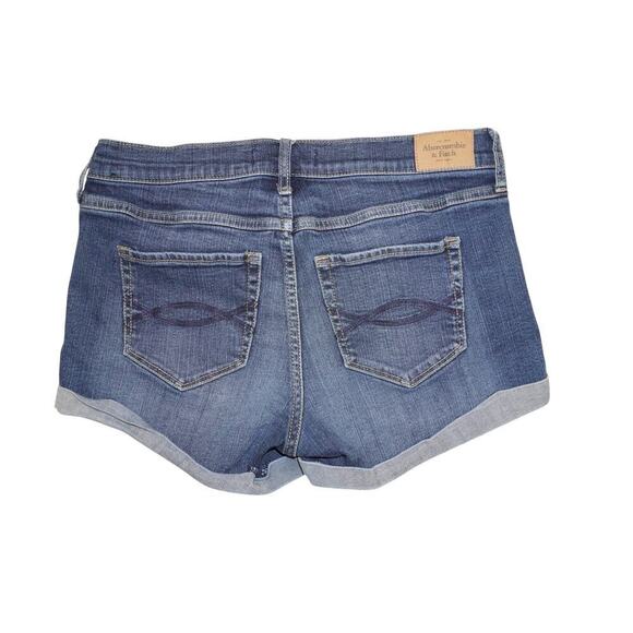Abercrombie & Fitch Mid-Rise Cuffed Denim Shorts – Size 8 / W29 - Picture 5 of 7